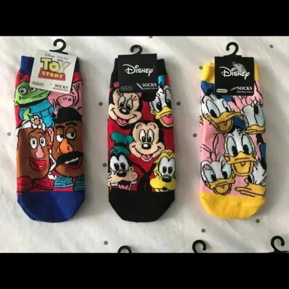 [Disney] NWT Lot of 3 Disney Characters Socks